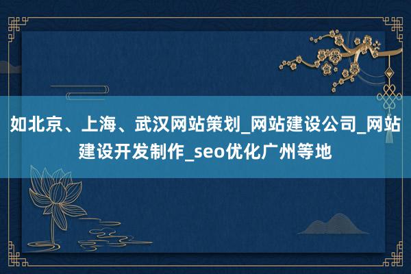 如北京、上海、武汉网站策划_网站建设公司_网站建设开发制作_seo优化广州等地