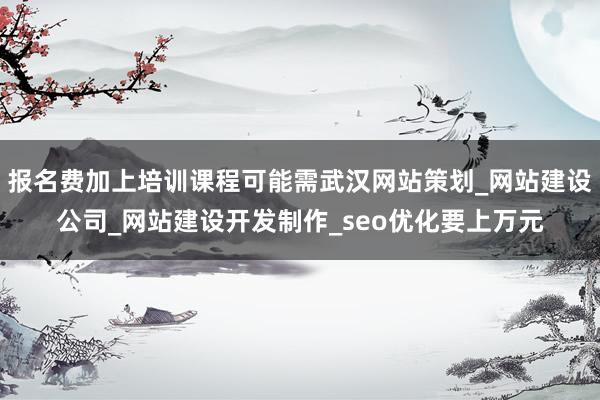 报名费加上培训课程可能需武汉网站策划_网站建设公司_网站建设开发制作_seo优化要上万元